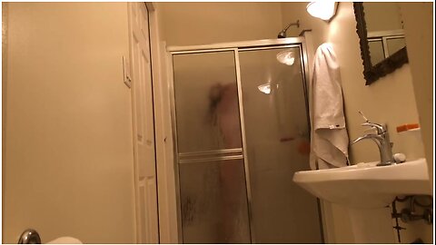 REAL bathroom shower spy - GLASS Shower door
